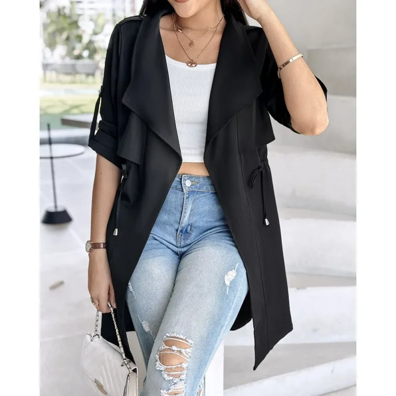 New Pure Color Loose Sleeveless Midi Length Coat Jacket Children's Clothing Comfortable Breathable Outerwear for Kids