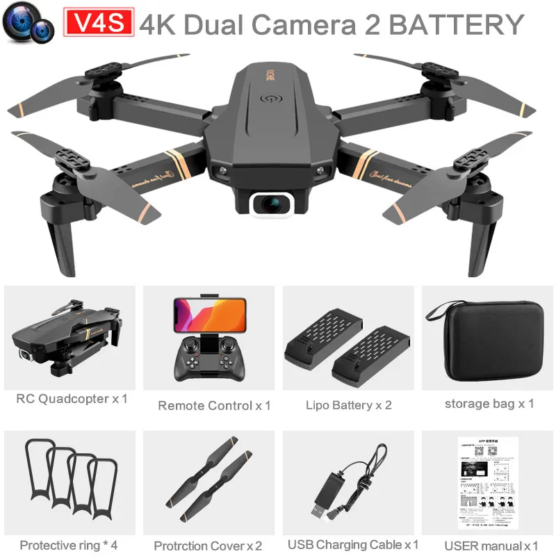 remote control car helicopter 4K HD Dual-camera Multi-function Remote Control Aircraft Aerial Photography 4K HD Folding Quadcopter Children's Boy Toy Gift outdoor rc helicopter RC Helicopters