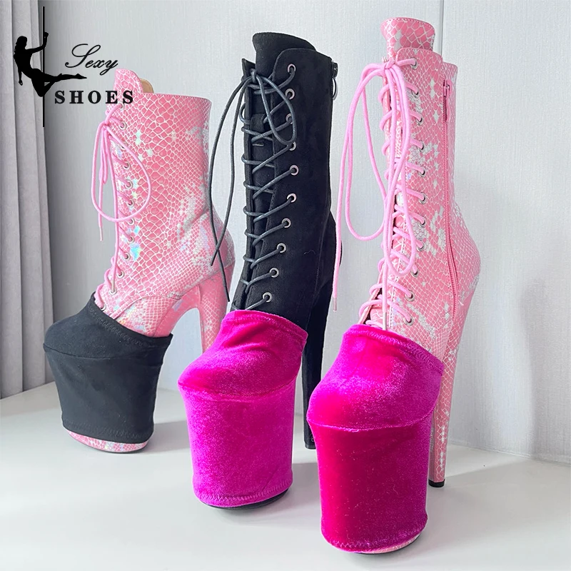 New High Platform Overshoes Waterproof Shoes Covers Suede Wear-Resist Protectors Cover Pole Dance Training Specific Accessories