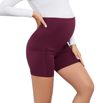Summer Thin Maternity Short Legging Seamless High Waist Belly Underpants Clothes for Pregnant Women Hot Pregnancy Shorts