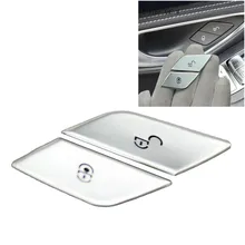 

2 Pcs Car Door Lock Switch Button Sticker Interior Accessories Silver Decorative Sticker For Mercedes C E Class W205 W213 GL