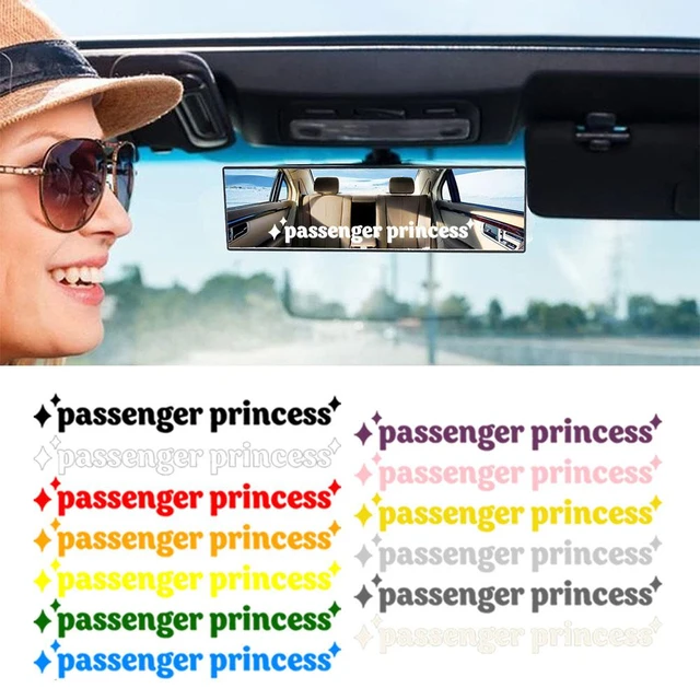 Passenger Princess Car Sticker Cute Waterproof Decal Window Mirror Laptop  Water Bottle Side Windshield Banner Car Accessories - AliExpress