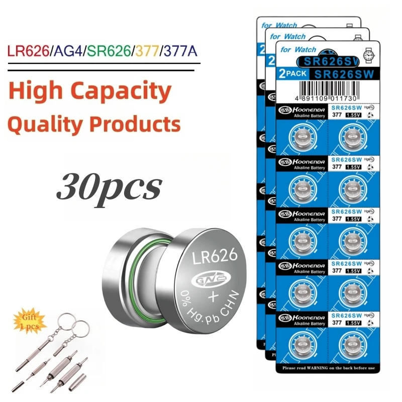 376lrenata 377 Sr626sw Ag4 Silver Oxide Watch Battery 10pcs 24mah