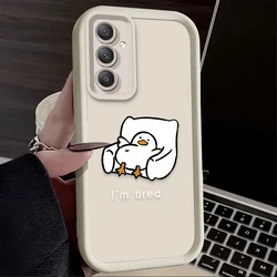 “Adorable Cartoon Duck Silicone Phone Case” - Galaxy S20 FE (White - F2218)