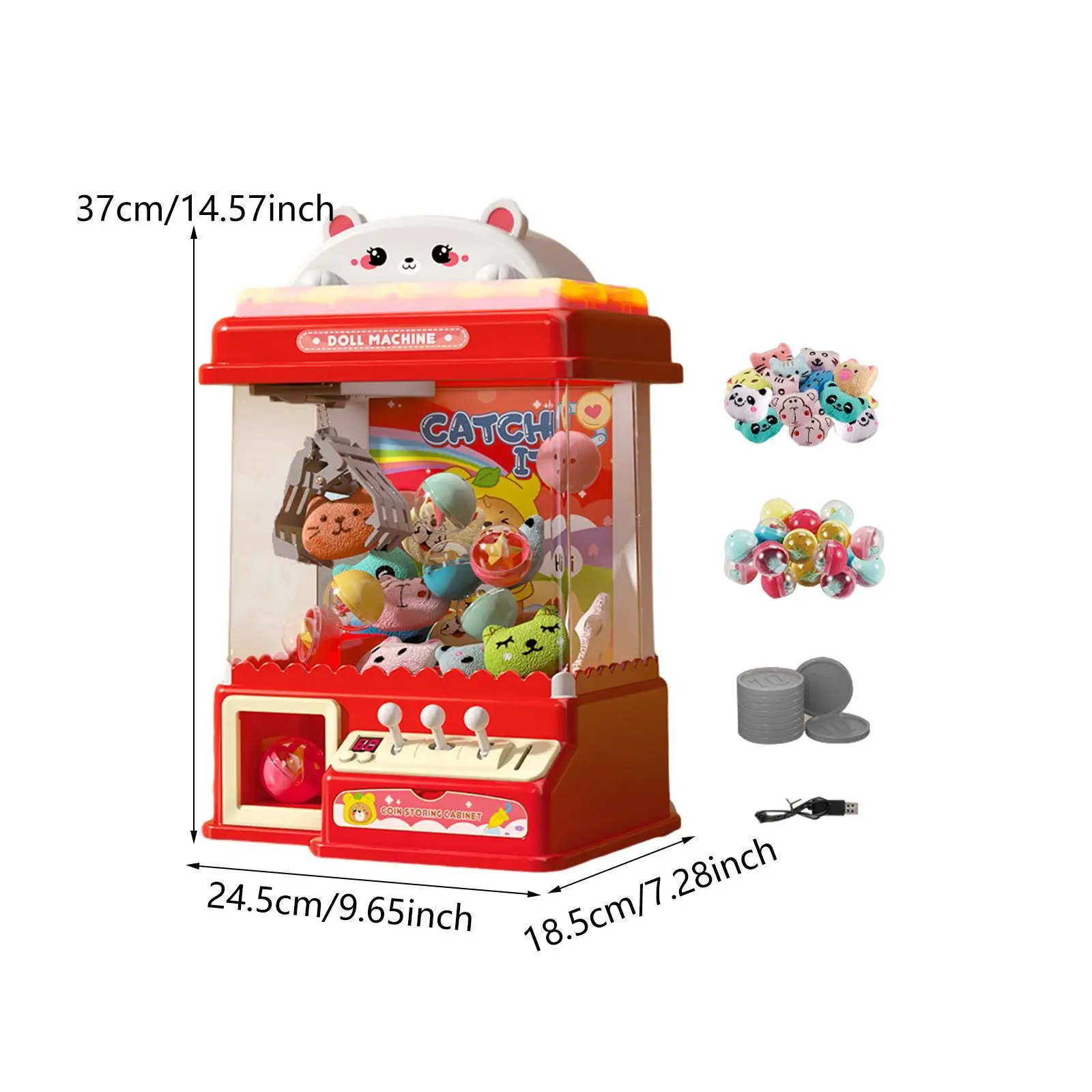 Claw Machine Table Game Mini Vending Machine Valentines Day Gifts Electronic Claw for Children Girls Boys Kids New Year