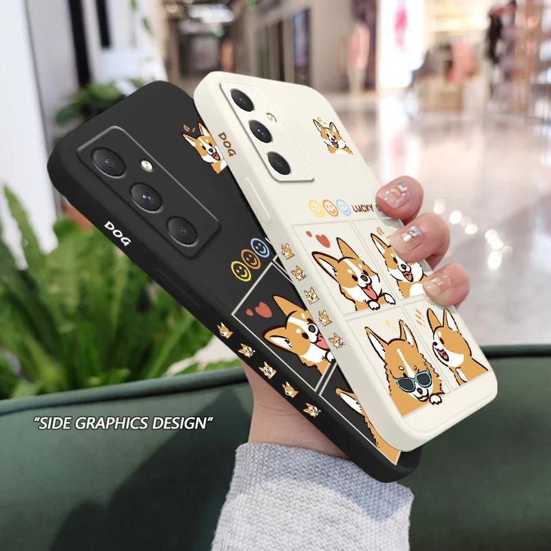 Silly Corgi Phone Case For Samsung Galaxy A55 A35 A25 A15 A16 A06 A05 A05S A54 A34 A24 A14 A04 A04S A04E 4G 5G Cover phone case leather phone case