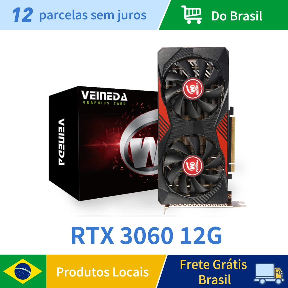 

Игровая видеокарта VEINEDA RTX 3060, 12 Гб, 192 бит, GDDR6 GPU PCI-E 4,0 rtx3060 12g