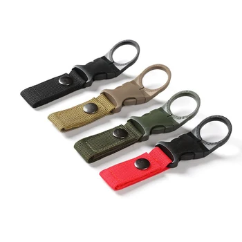 Webbing Buckle Hook Water Bottle Holder Clip Outdoor Military Nylon Climb Carabiner Belt Backpack Hanger Camping Accessories