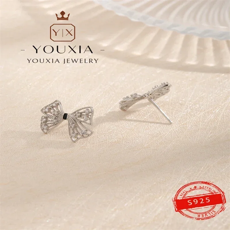 Selling Europe and the United States 925 silver simple design party fashion exquisite high-end jewelry earrings for women