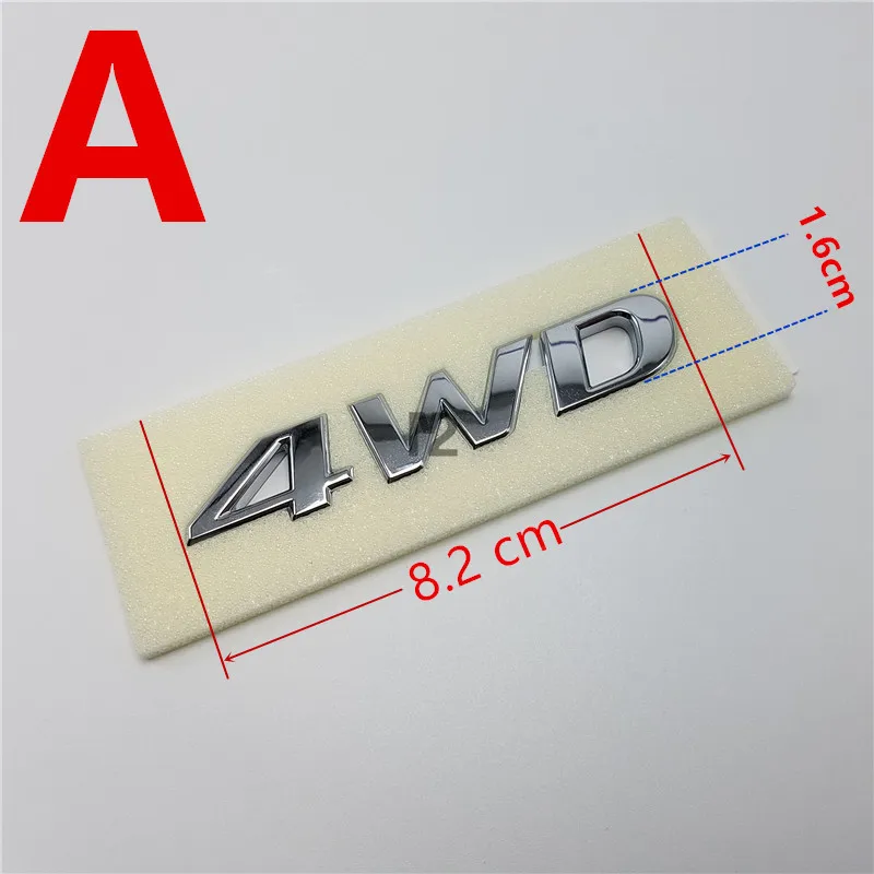

4WD Car Styling Chrome ABS Tail Stickes Emblems Decorations For Tucson CRETA KONA Santa Fe Sonata Elantra Sportage IX35 IX25