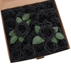 Elegant Foam Rose Bouquets - Perfect for Weddings, Gifts, and Decor (Black)