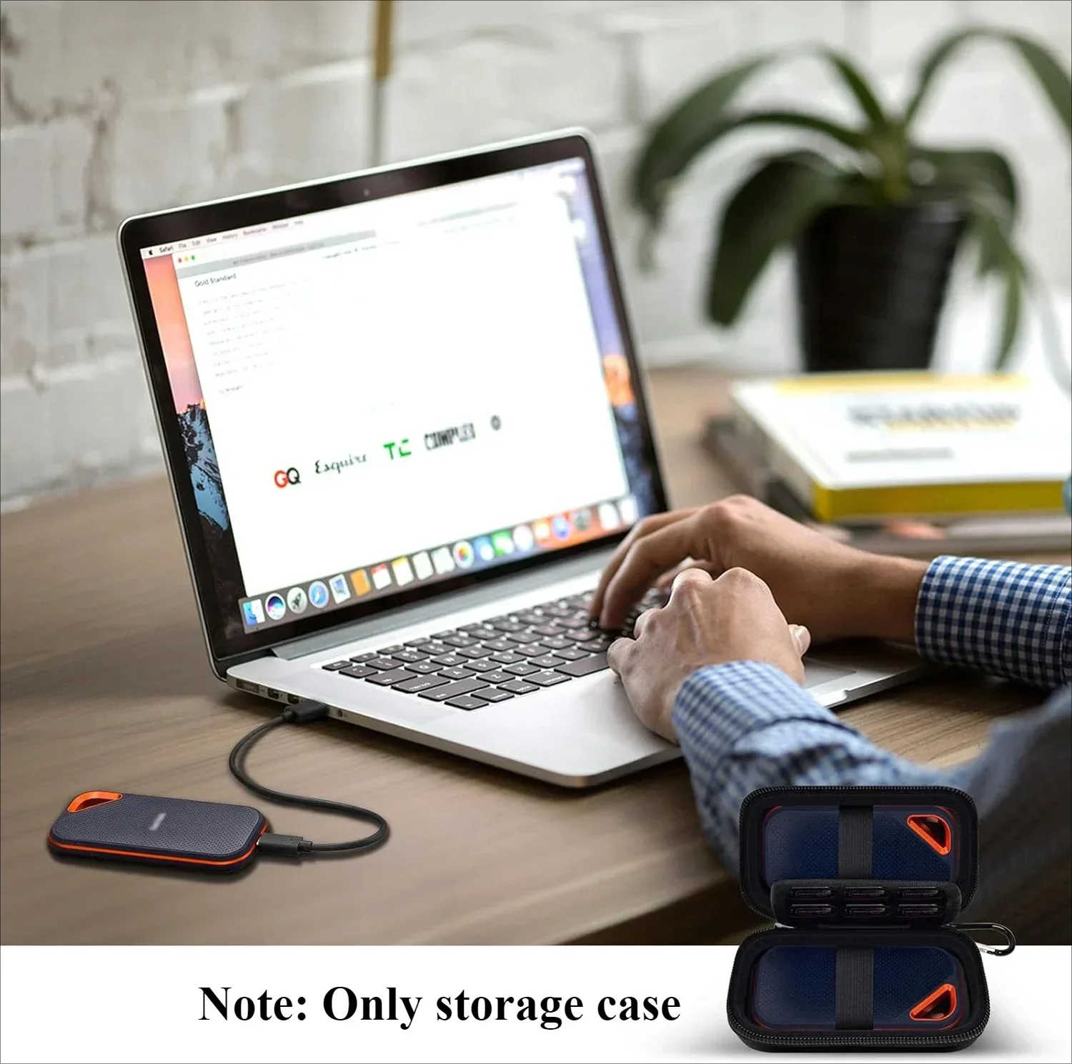 External Hard Drive Case Bag for SanDisk Extreme Portable SSD 1TB 2TB 4TB 500GB 2 SSD (Box Only)
