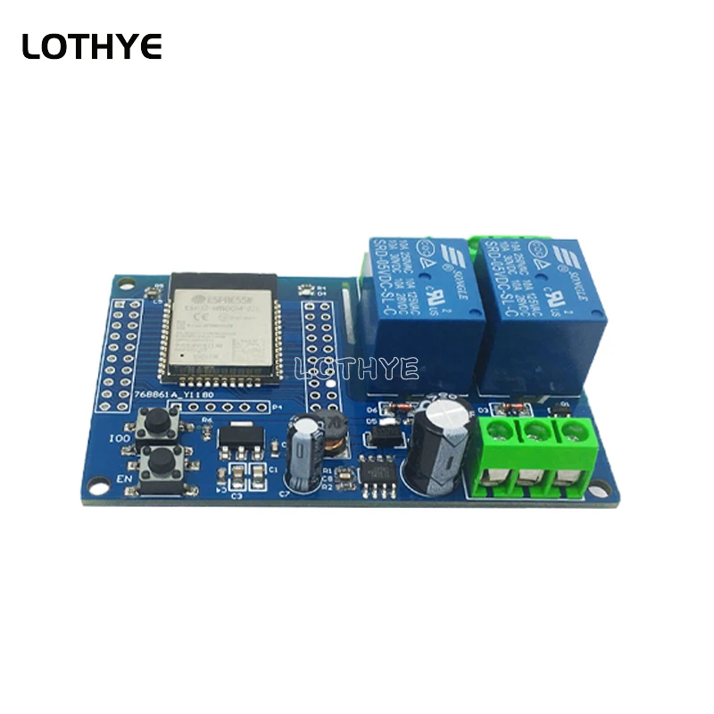 รูปสินค้า โมดูลควบคุมรีเลย์ ESP32 2 ช่อง สำหรับโปรเจกต์ IoT