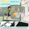 6FT Rectangle Trampoline for Small Spaces, 4-in-1 Kids Trampoline with Swing & Safety Enclosure Net, Ideal for Sensory Play & Indoor/Outdoor Use for Ages 3-8, ASTM Approved