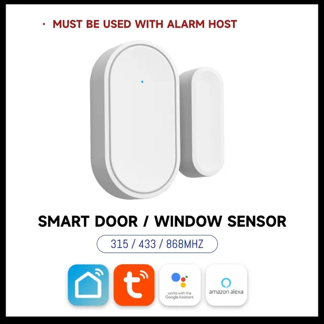 smart door window sensor  Open Close Tuya APP Remote Control Compatible With Alexa Google 1