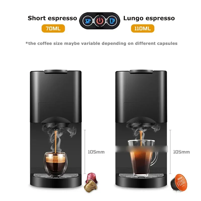 H3A Coffee Machine 4in1 Multiple Capsule Espresso Dolce Milk&Nespresso&ESE Pod&Powder Coffee Maker Stainless Metal Outook 6
