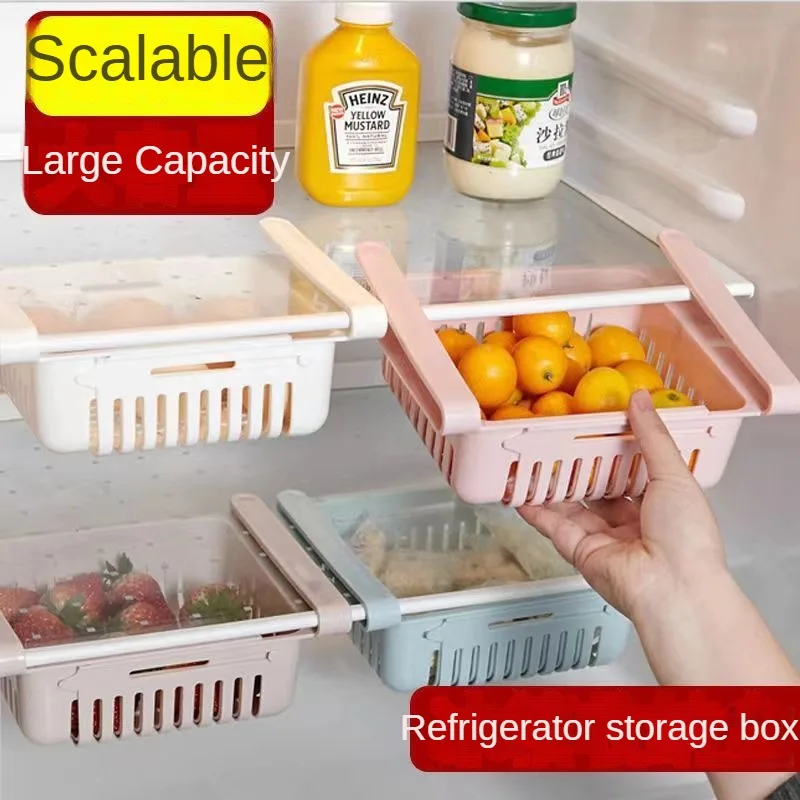 

Scalable Refrigerator Preservation Storage Box Storage Organization Box Drawer Partition Layer Shelf Egg Storage Refrigerator