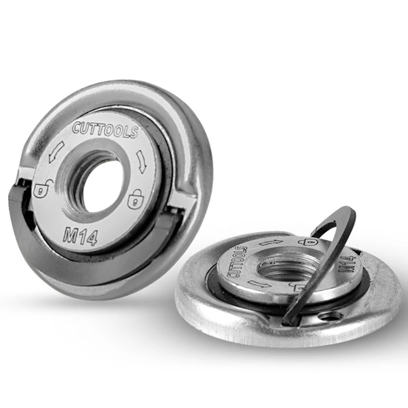 

1pc Self-locking Pressure Plate 44.7mm Diameter M14 Thread Replacement Angle Grinder Inner Outer Flange Nut Set Tools