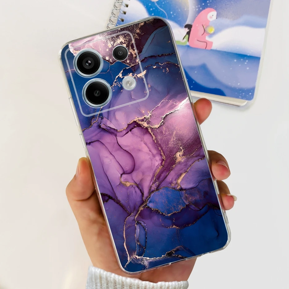 Chic Painted Clear Silicone Phone Case with Bumper Protection