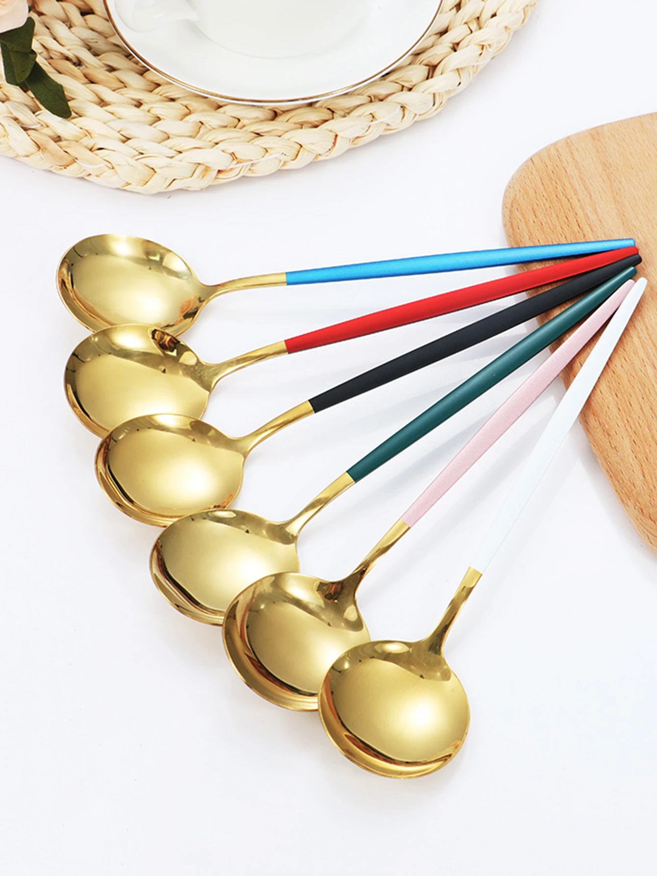 Black Gold Cutlery Set Stainless Steel Cutlery Knife fork Spoon Silver Kitchen supplies 4-piece set cutlery set,western style cutlery set,picnic cutlery set,stainless steel cutlery set,camping cutlery set,wooden cutlery set