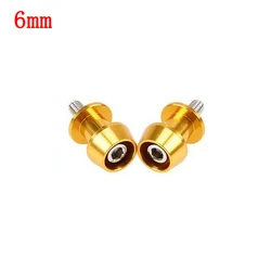 Motorcycle Swingarm Spools Slider - Durable Aluminum Alloy Slider and Stand Accessory (Gold 6mm)