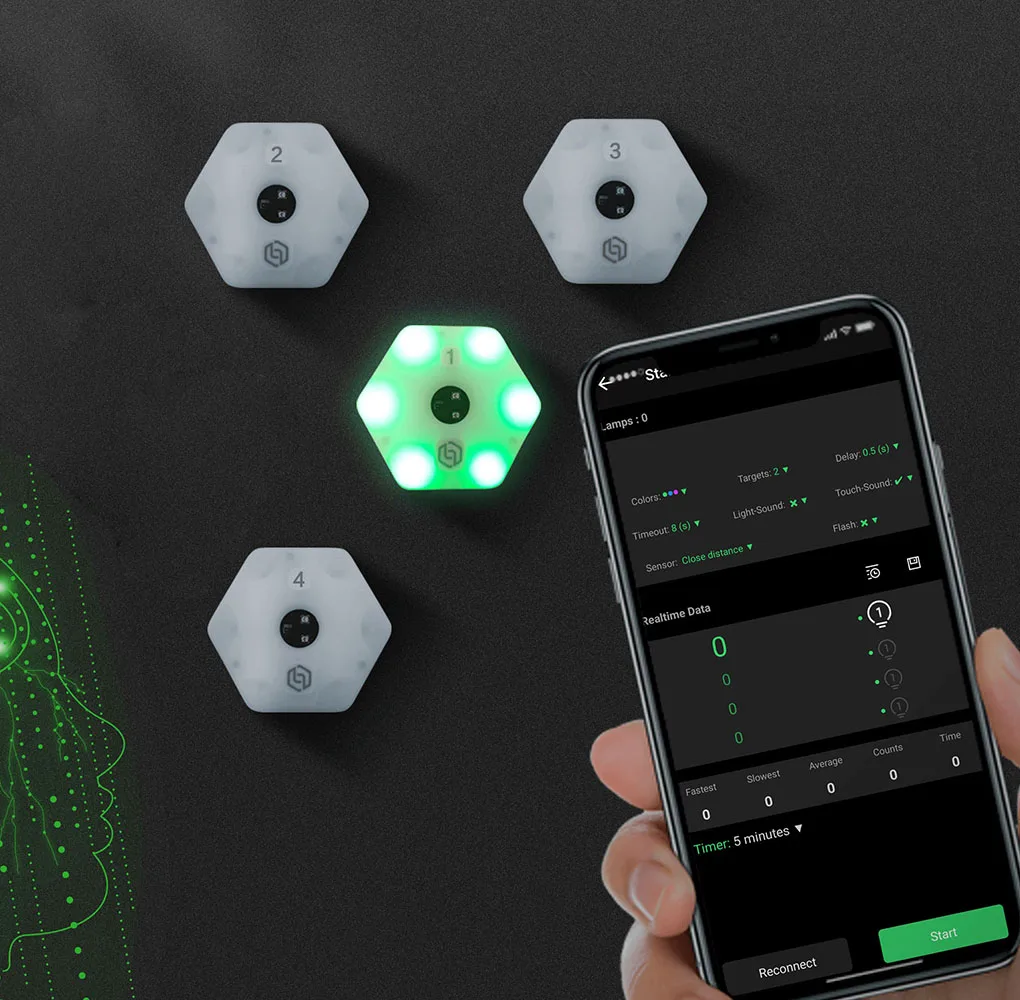 

【ReactionX】reaction training light lamp speed agility response equipment basketball boxing fitlight blazepod kendo