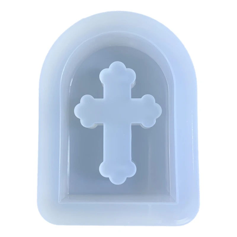 Crossed Tombstone Ornament Resin Casting Silicone Mold Woman Keychain Decor Pendant Mold for DIY Crafts Dropship