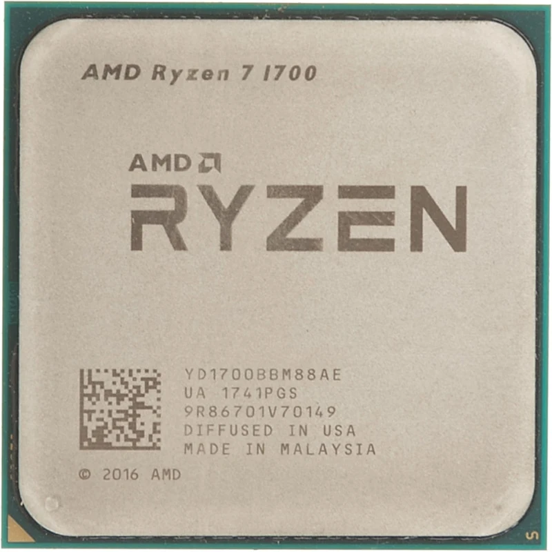Процессор AMD Ryzen 7 1700 AM4 (YD1700BBM88AE) (3.0GHz/100MHz) OEM | Компьютеры и офис