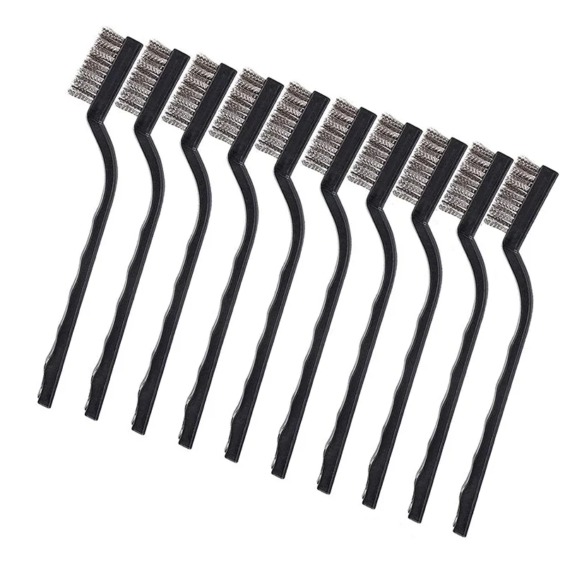 20 Pcs Wire  Metal Brush for Cleaning Welding Slag and Rust Scratch Brush Curved Handle Slag Brush Wire Rust