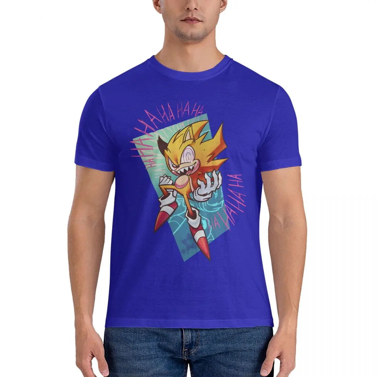 thumbnail image 1 of Camiseta de hombre Fleetway Super Sonic de algodón puro, camisetas hipster de manga corta con cuello redondo, camisetas recién llegadas, 1 of 5