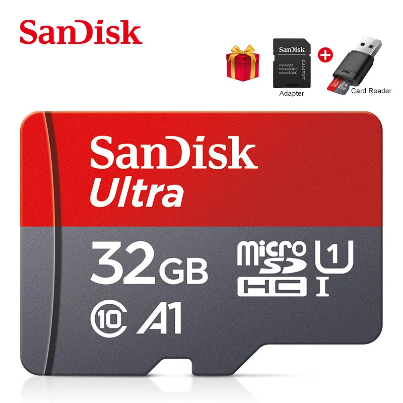 כרטיס זיכרון Ultra Sandisk 128GB 32GB 64GB 256GB SD/TF Flash Card mini SD 32 64 128 gb TF Card עבור טלפונים רמקולים רובוט