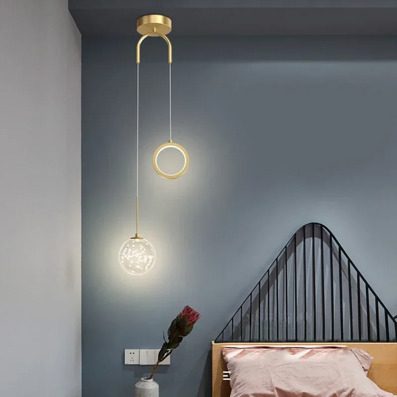 

Modern LED Pendant Lights for Living Room Bedroom Bedside Hanging Lamps Suspension Star Lighting Design Ceiling Chandelier
