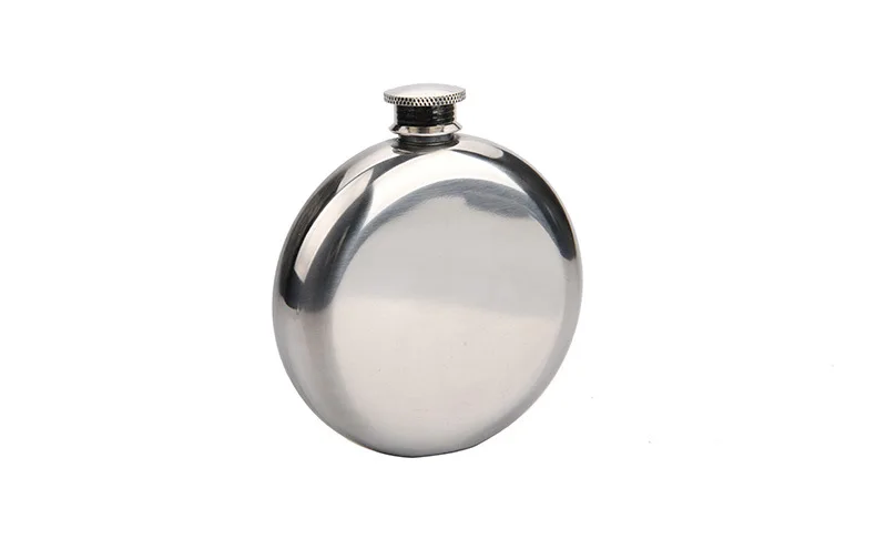 Description Picture 5 of itemStainless Steel Hip Flask Mini Round Alcohol Liquor Bottle High Quality Whiskey Flagon Mirror Polished Portable Pocket Flask 5OZ