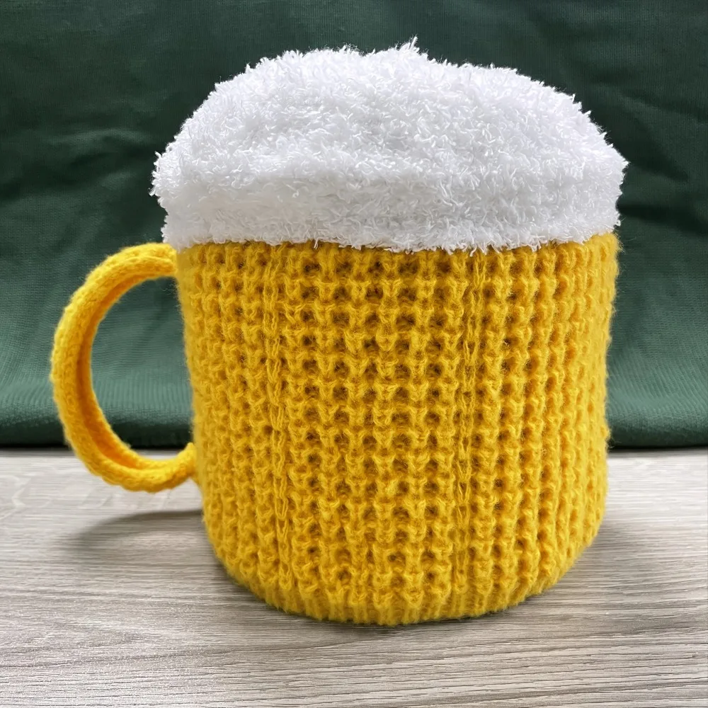 

3D Beer Cup Hats Year Presents Ear Warmers Warm Beanies Unisex Versatile Pullover Cap Beer Lovers