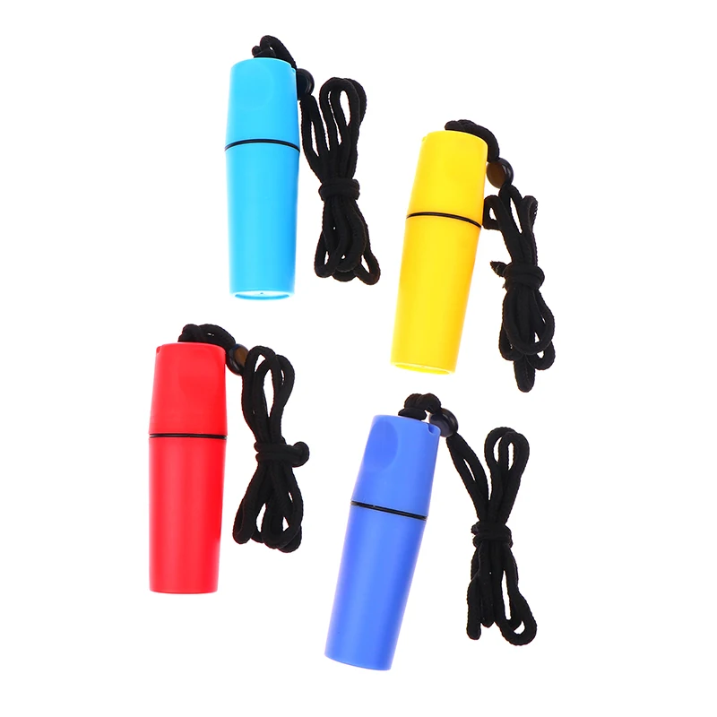 11*3.6cm Practical Water Resistant Tube With Black Lanyard Portable Outdoor Storage Case For Coins Cash_voghion.com