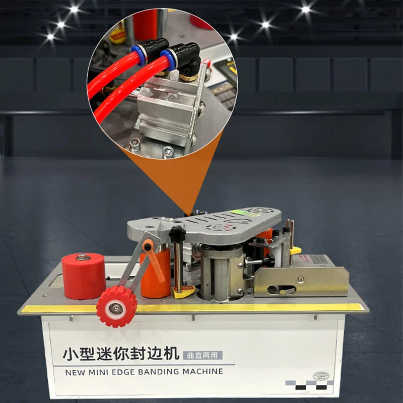 Portable Edge Banding Machine Desktop Wood PVC Two-sided Gluing Edge Bander Home Improvement Woodworking Tool for Wood PVC