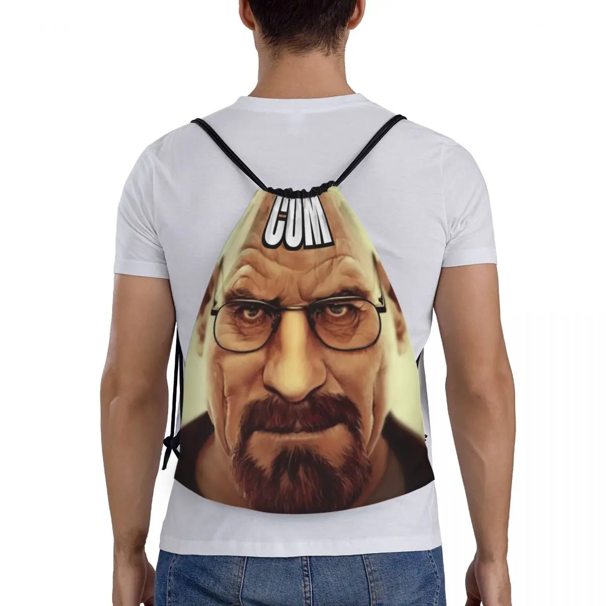 Custom Breaking Bad Drawstring Backpack Women Men Gym Sport Sackpack Foldable Walter White Meme Training Bag Sack 5