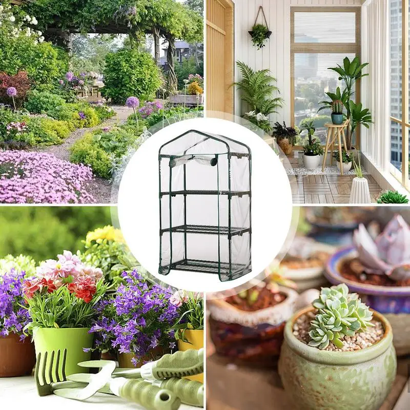 Outdoor For Garden Gardening Warm Waterproof Greenhouse Portable Mini Planter House Flower Frame Meaty Sun Room Hothouse Cover