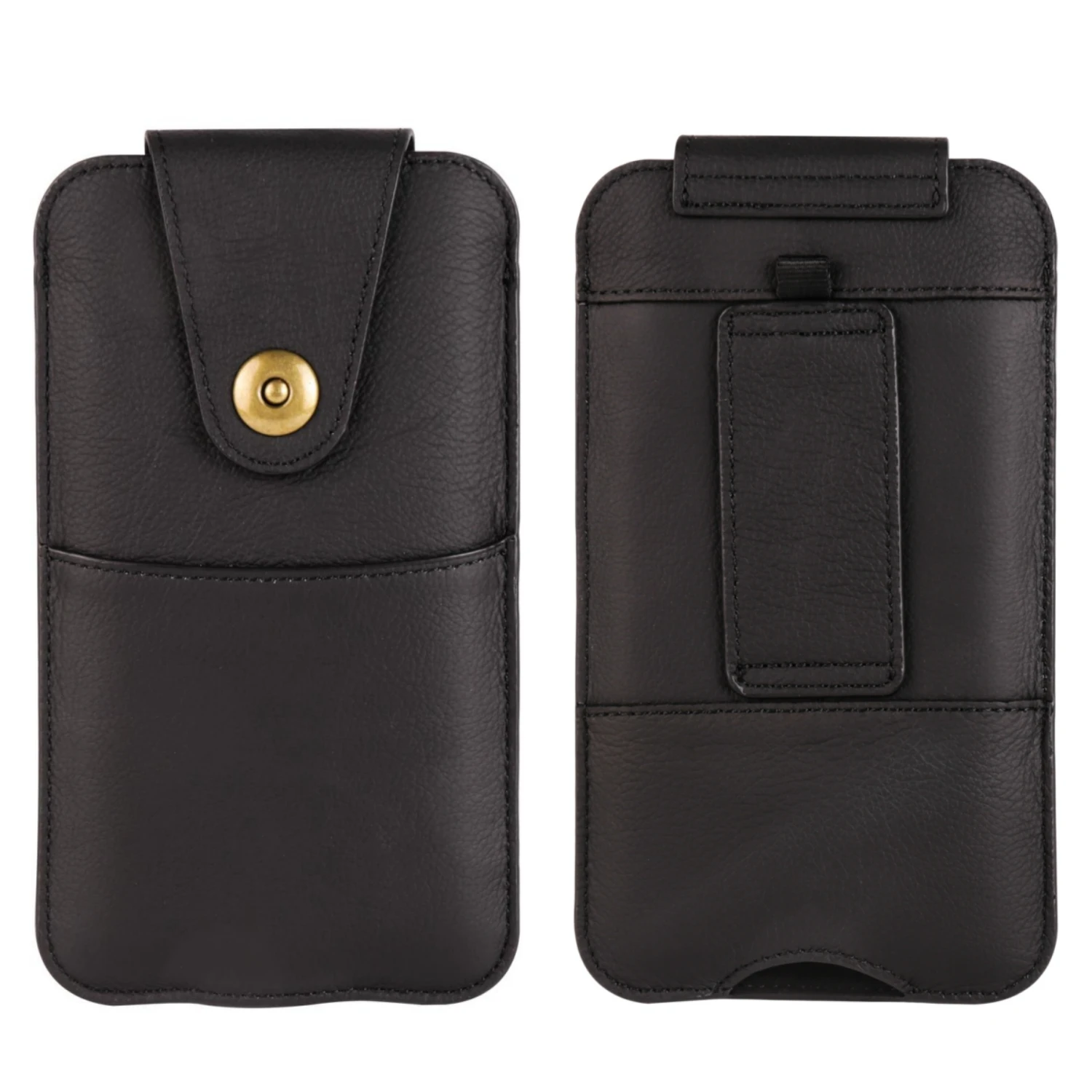 Premium Cowhide Leather Belt Clip Case with Secure Closure
