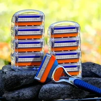 5 layer Manual Razor for Men – Ultra-Thin Sharp Blades for Smooth Shaving, Classic Retro Design, Durable & Gentle on Skin