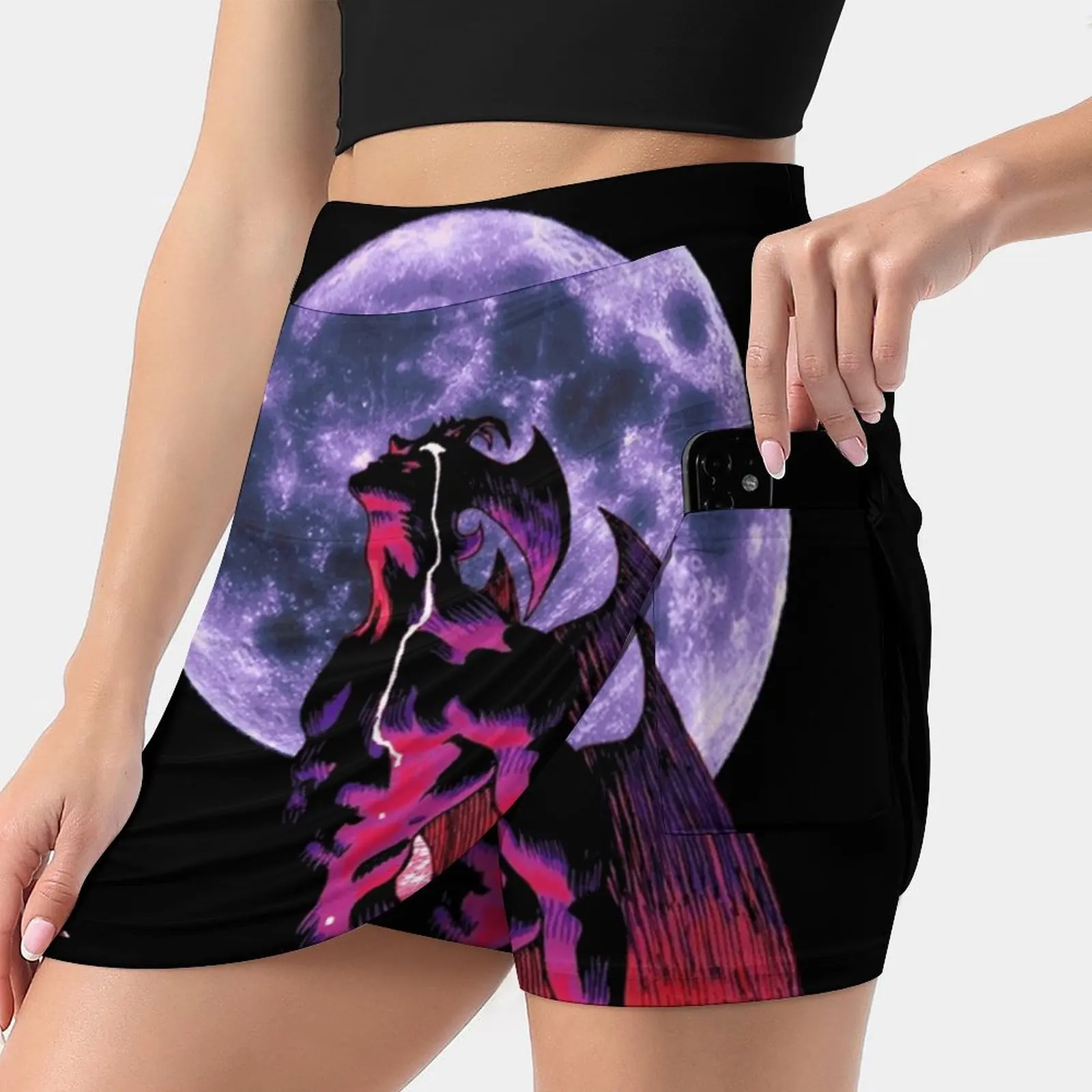 Akira Devilman Crybaby Women'S Fashion Sporting Skirt With Pockets Tennis Golf Running Skirts Akira Akira Fudo Devilman