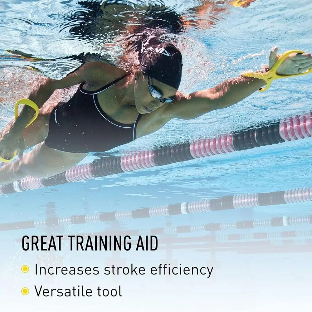 Ergonomic Swim Training Paddle with Resistance Forearm Brace for Stroke Improvement