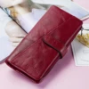 CONTACT'S 100% Genuine Leather Wallet Women Long Coin Purse Clutch Bag Name Engraving Card Holder Money Clip Handbag Men's Purse 1