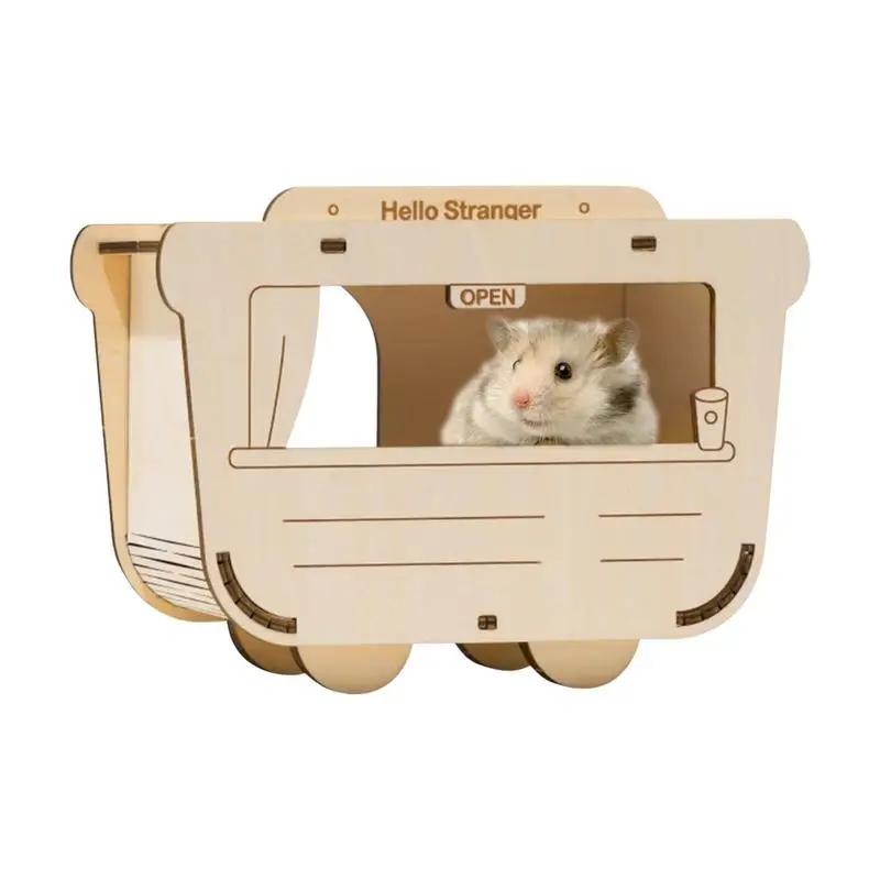 

Hamster Cute Hut Scratch Resistant Hamster Hut With Cabin Styling Animal Habitat Decor For Living Room Balcony Study Room Game
