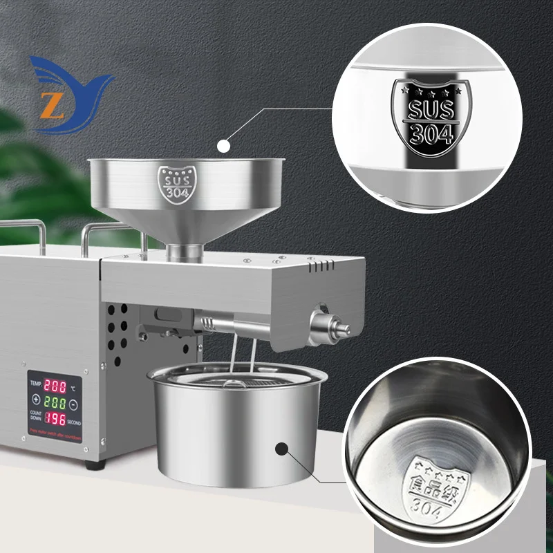 Oil Press Machine RG109 Home Commercial 3-5kg per Hours Peanut Flaxseed Cold Squeezer Business Sesame Sunflower Seeds Extraction 2