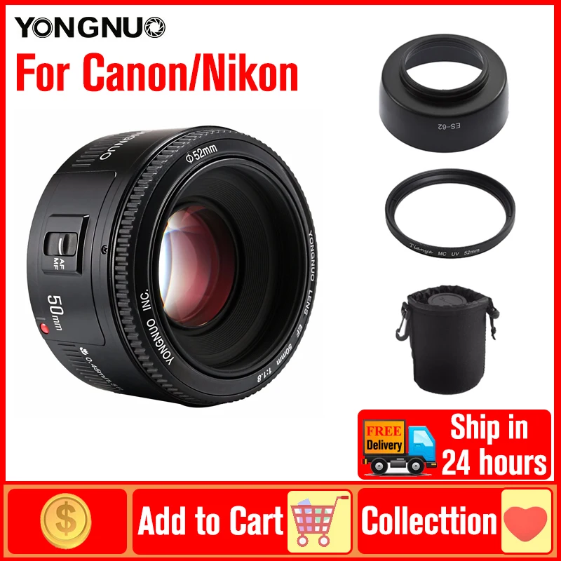 

YONGNUO YN50mm F1.8 YN35mm F2.0 Lens Auto Focus Lense for Canon Nikon DSLR Cameras D7100 D3200 D3300 D3100 D5100 D5200 450D 650D