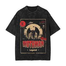 Vintage Mothman Cryptid Graphic T - Shirt - Retro Horror Streetwear Cotton Tee Unisex Top - XXXL (X1)