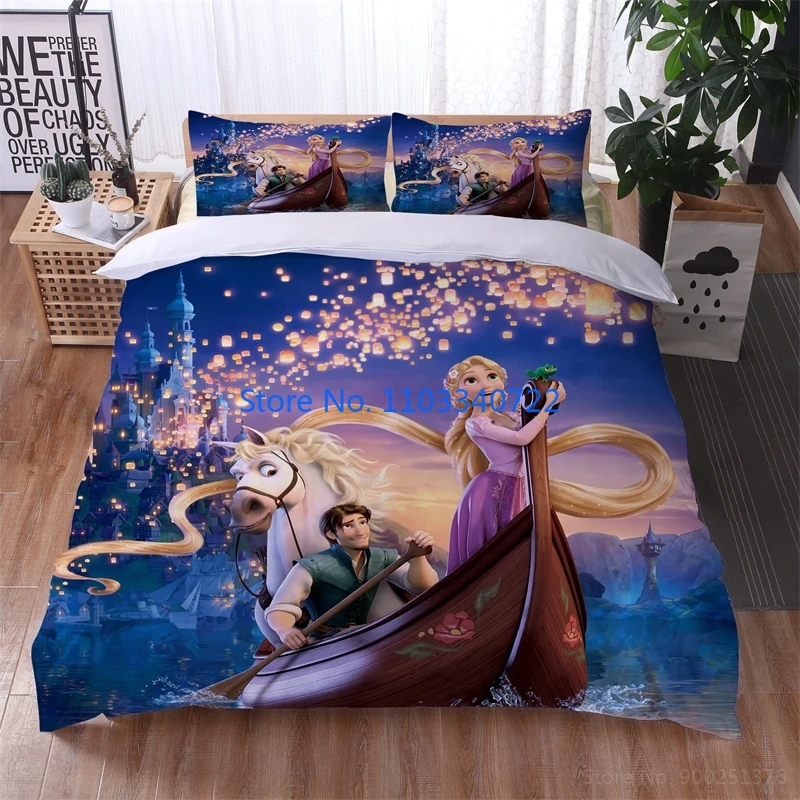 

Princess Snow White Ariel Belle Aurora Duvet Cover Set Print Comforter Cover Bedclothes for Boy Girl Bedding Sets Bedroom Decor