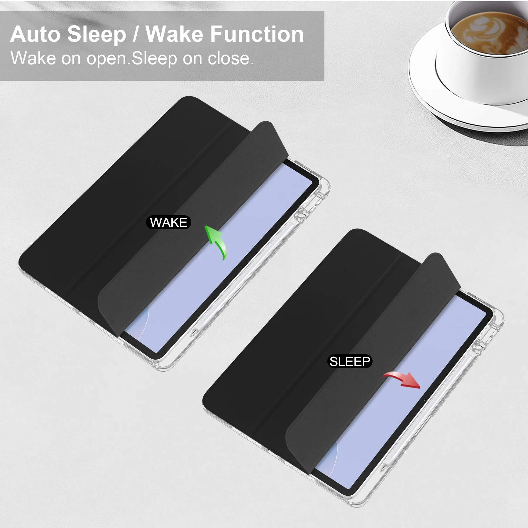 Magnetic Smart Case with Pencil Holder