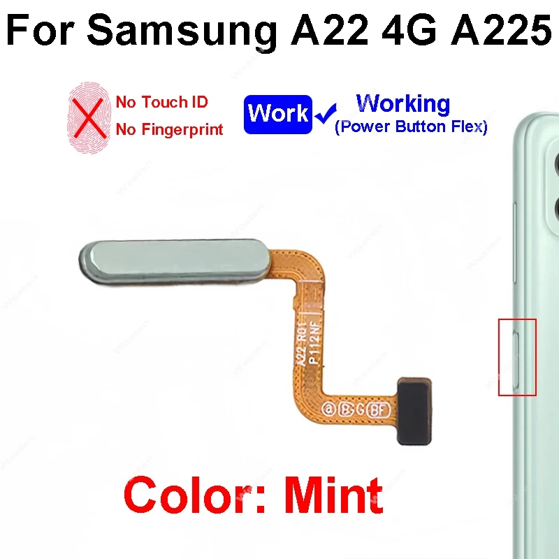 Premium Fingerprint Sensor Flex Cable with Power Button - Replacement Parts